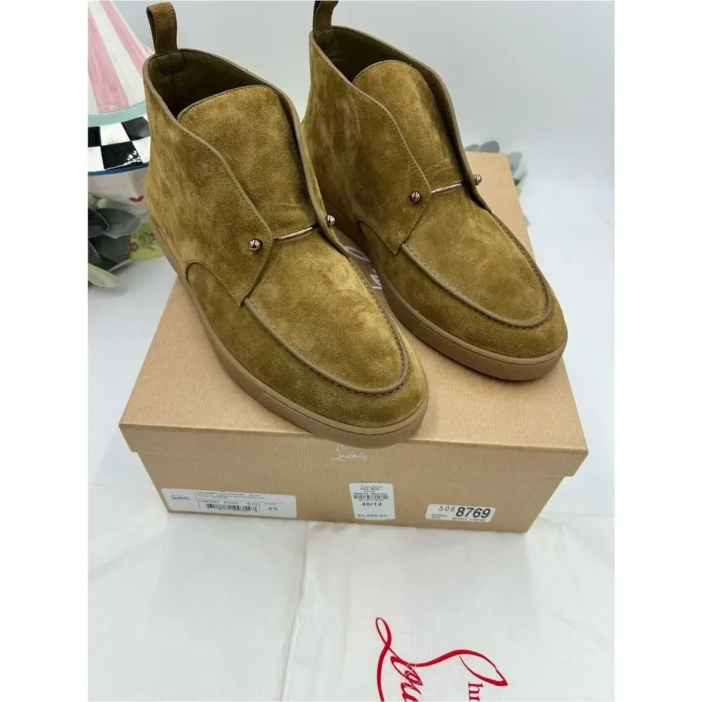 Men's Christian Louboutin CHAMBELISS suede boots size 45/12 US made in Italy